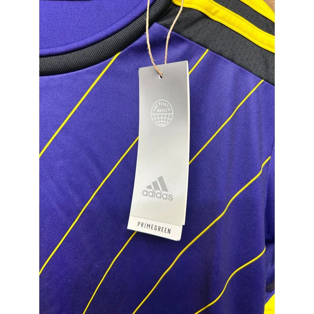 NWT Adidas Miadidas‎ Team Men's Football Soccer Jersey Shirt Small Purple Yellow